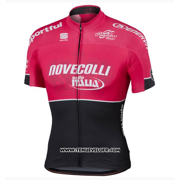 2017 Maillot Ciclismo Novecolli Rouge et Noir Manches Courtes et Cuissard